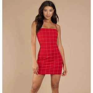 TIGER MIST TAKE ON RED BODYCON DRESS Size Medium